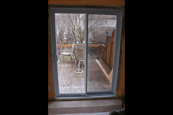 Patio door installed - ready for door casing